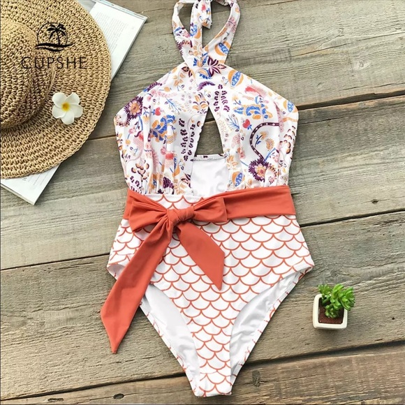 ‼️5 ⭐️ LAST 1!-CUPSHE Orange Dream Wrap Monokini‼️ - Picture 4 of 8